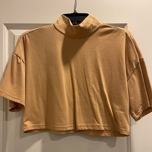 Shein cropped short sleeve turtleneck